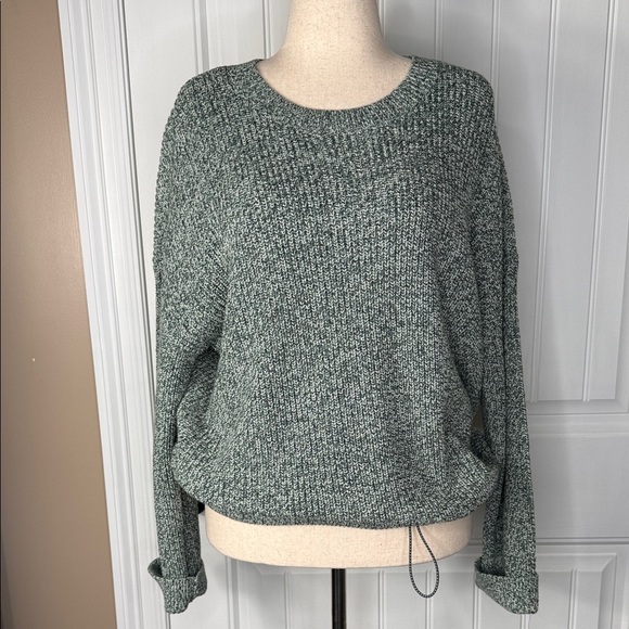 Lou & Grey Sweaters - Lou & Grey Marled Drawstring Hem Sweater Womens  L Green NWT